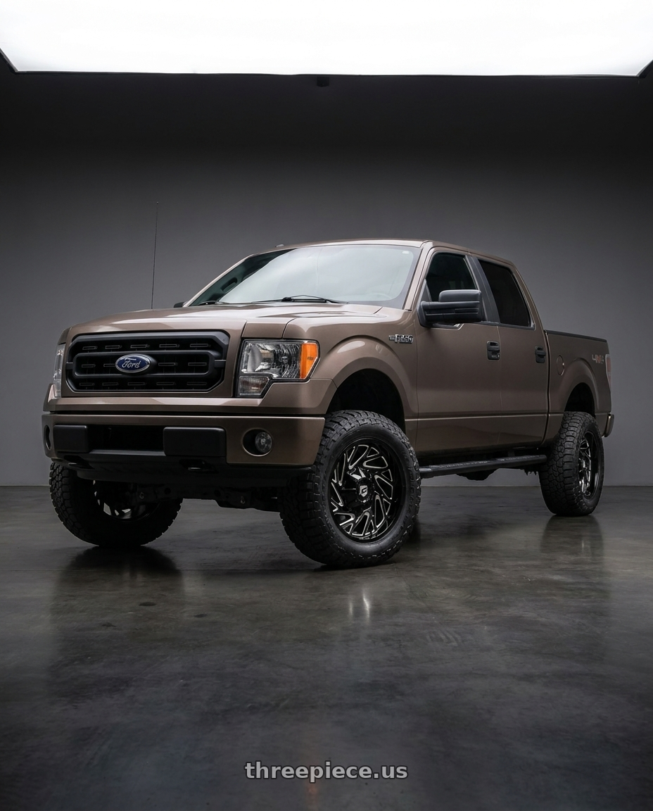 2013 Ford F-150 with Gear Off Road 769BM 6X135/6x139.7 20x9 +0 Gloss Black Milled wheels