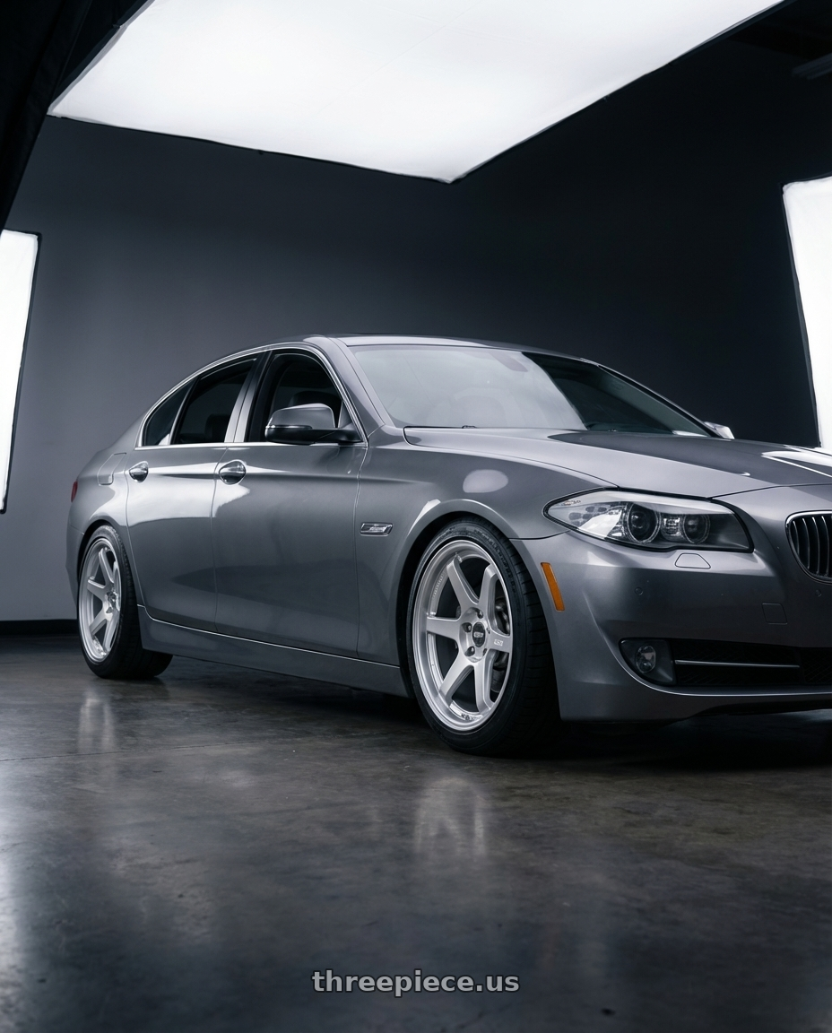 2016 BMW 5 Series F10 with ESR Wheels APEX SERIES AP6 5x120 19x9.5 +35 Hyper Silver wheels