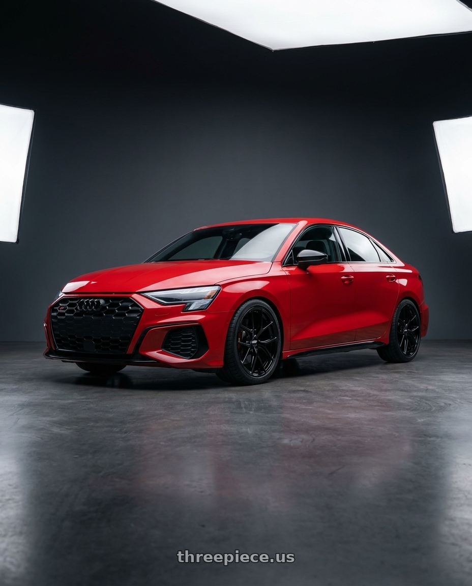 2025 Audi S3 with BBS XR 5x112 18x8.0+44 Gloss Black wheels