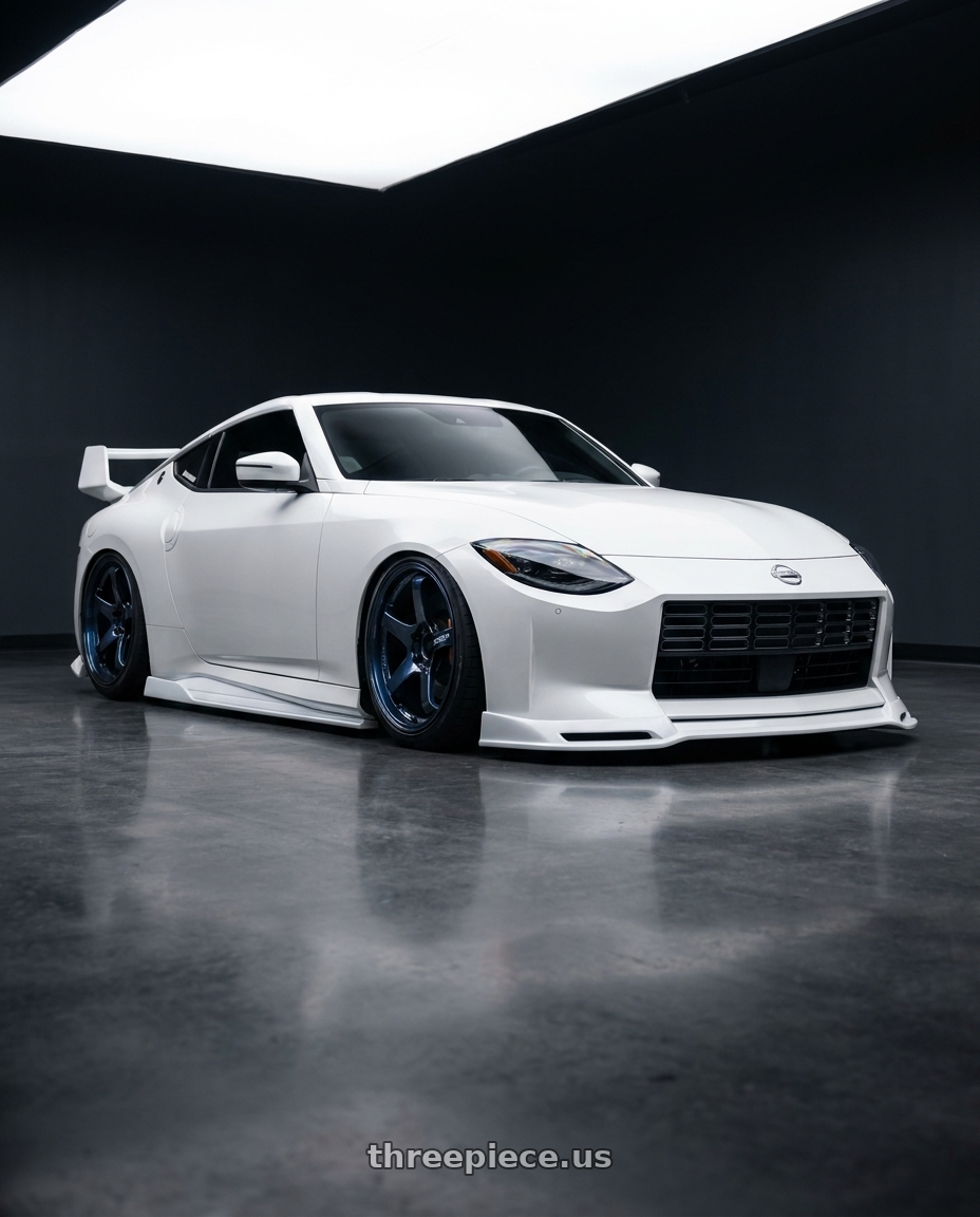 2023 nissan z with Advan Racing GT PV 5x114.3 19x10.5 +25 RACING TITANIUM BLUE wheels