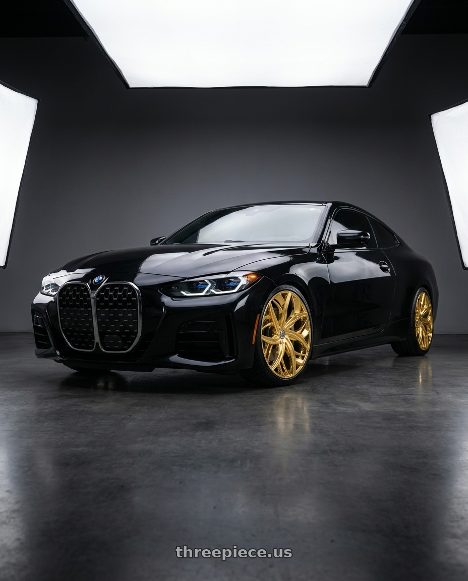 2020 bmw 430i with Azara AZA-541 5x108/5x114.3 20x8.5 +35 Nano Gold wheels