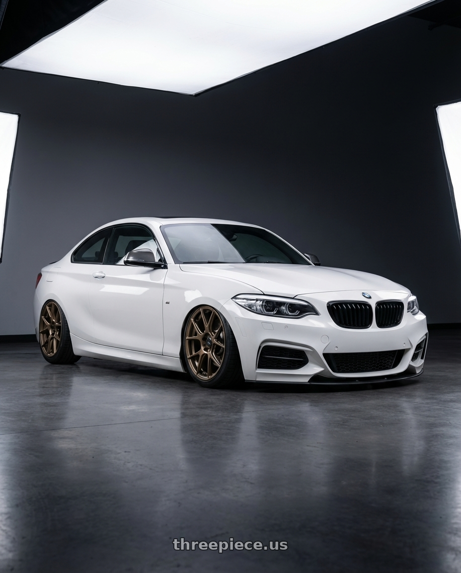 2018 BMW 2 Series F22 with Konig Ampliform 5x120 19x8.5+32 Gloss Bronze wheels