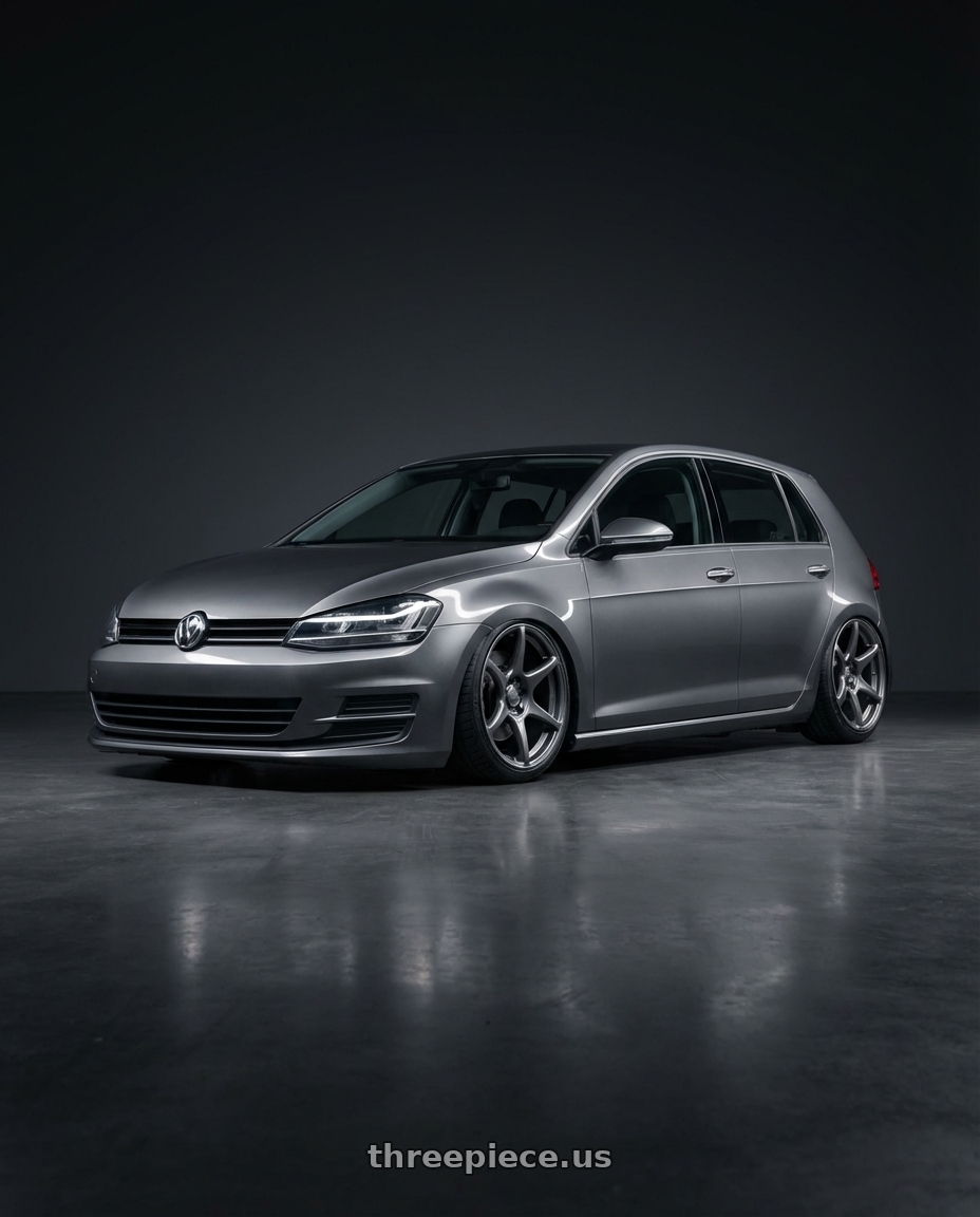 2019 Volkswagen GTI MK7 with Kansei K11G Tandem 5X112 19x9.5 22 Gunmetal wheels