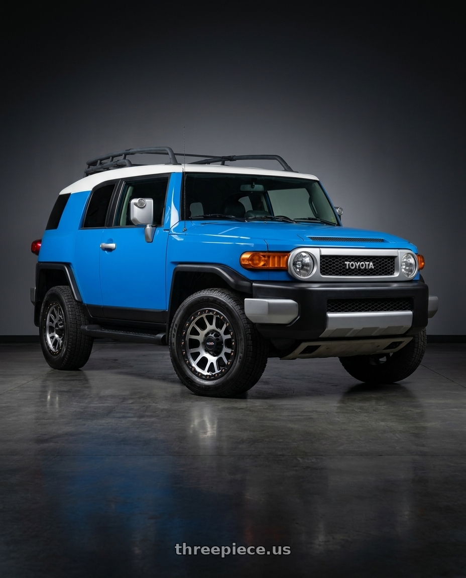 2007 Toyota FJ Cruiser with Vision Off-Road 111 Nemesis 5x150 20x9+18 Matte Black Machined Face wheels