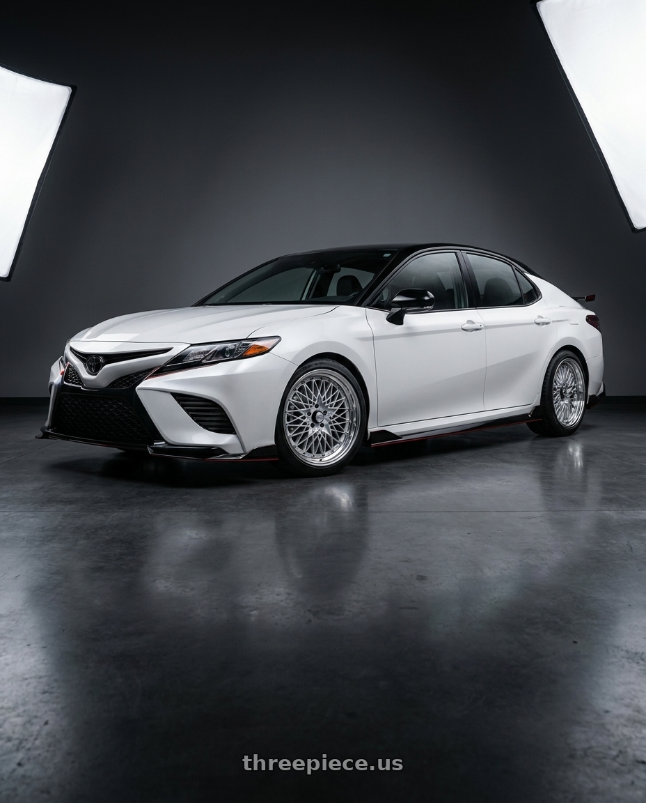 2021 Toyota Camry trd with SSR Formula MESH 5x114.3 18X7.5+43 SL Disk Fm Silver wheels