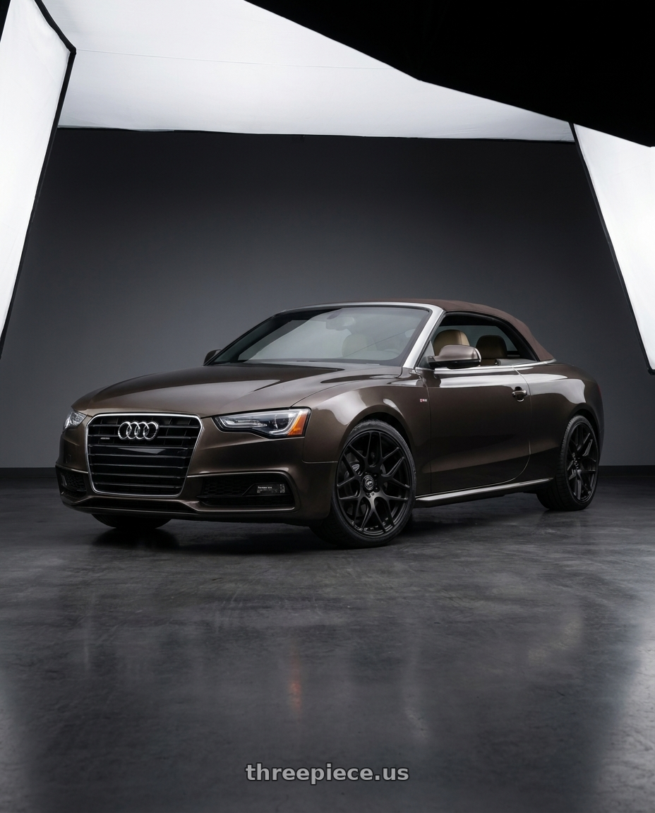 2013 Audi a5 cabriolet with MRR GF9 5x112 20x10  +25 Matte Black wheels