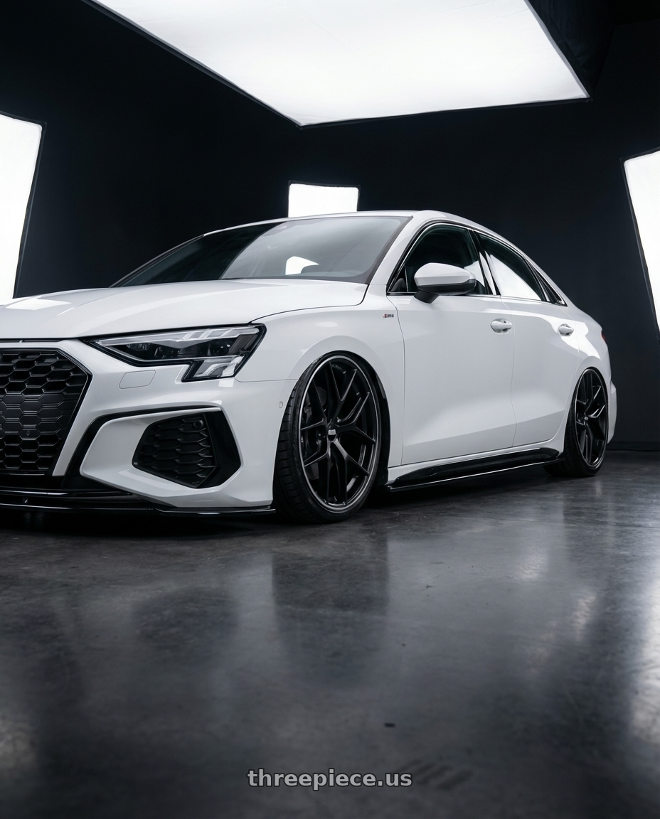 2024 Audi S3 8Y with BBS CC-R 5x112 19x9.5+42 Satin Black wheels