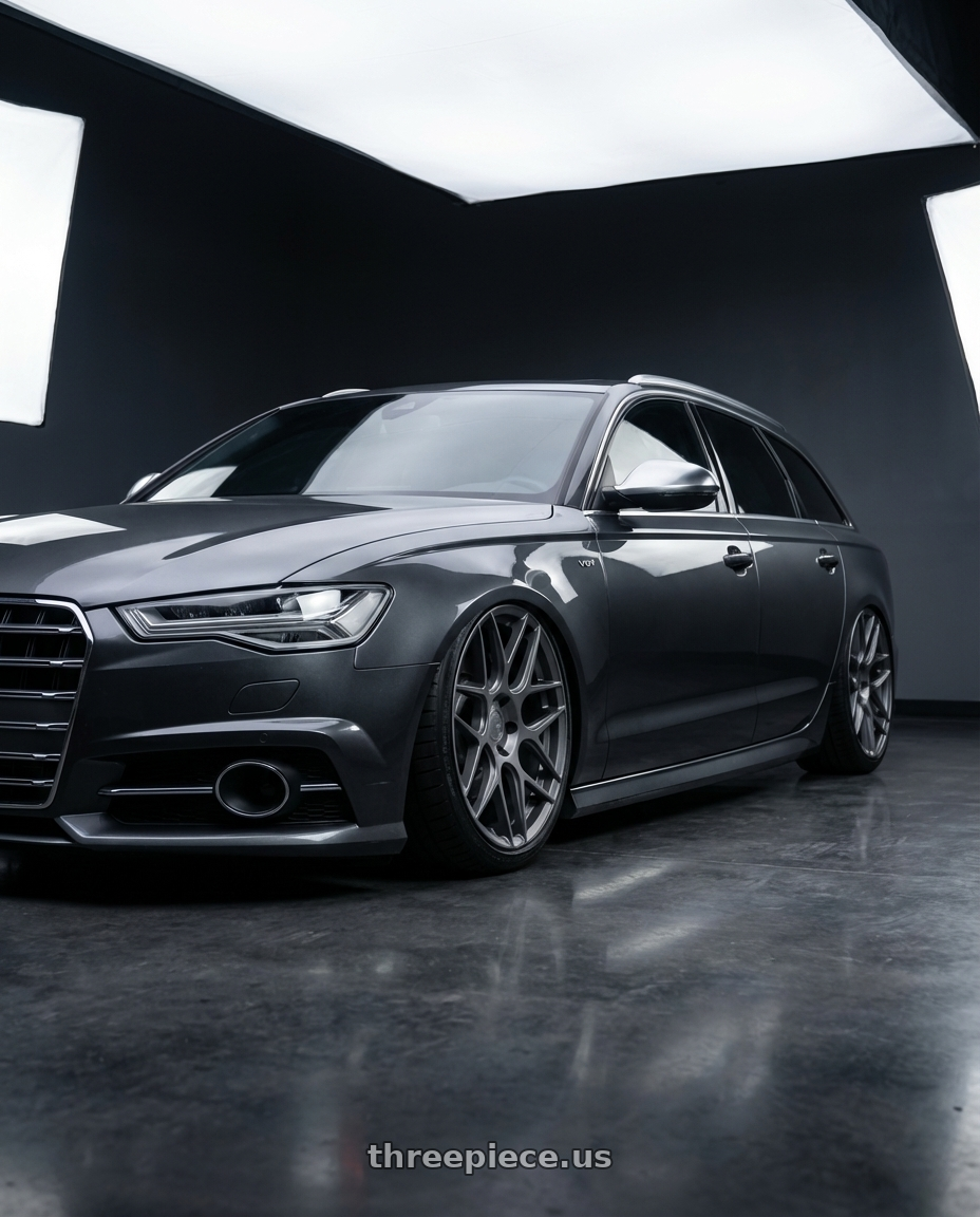 2016 Audi S6 C7 with Aodhan AFF2 5x112 20x9+30 Matte Gray wheels