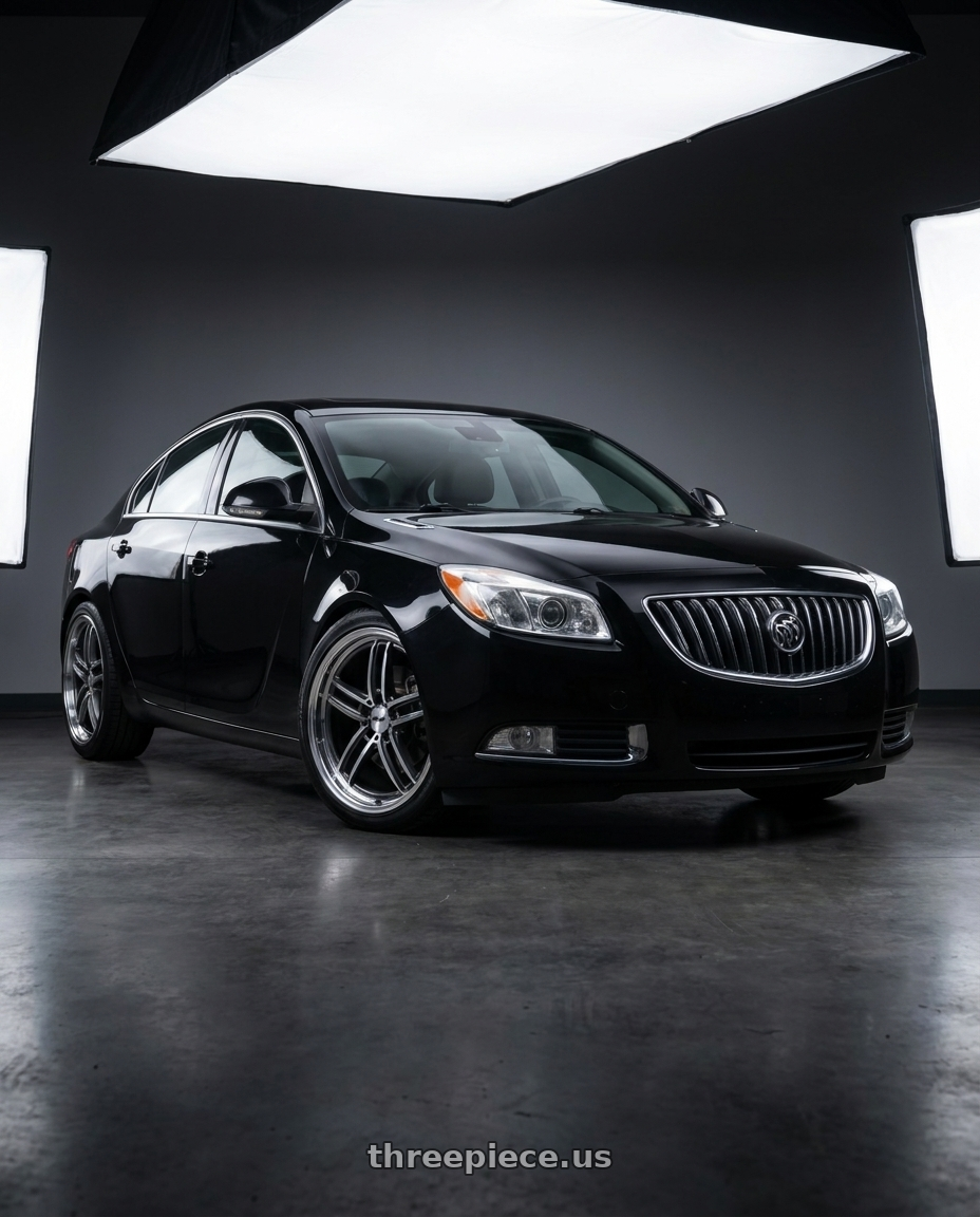 2013 buick regal premium, black onyx with TSW SUZUKA 5X120 20X8.5 +35 GLOSS GUNMETAL W/ MIRROR CUT FACE & LIP wheels