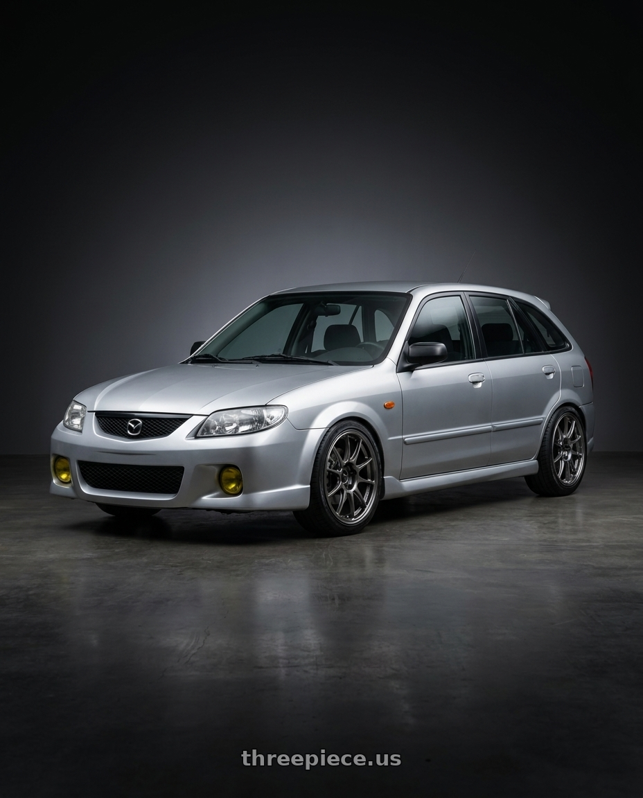 2007 mazda protege5 fitted with WedsSport TC105X 5x114.3 17x8.0+32 EJ Titan Face: F $522.5 wheels