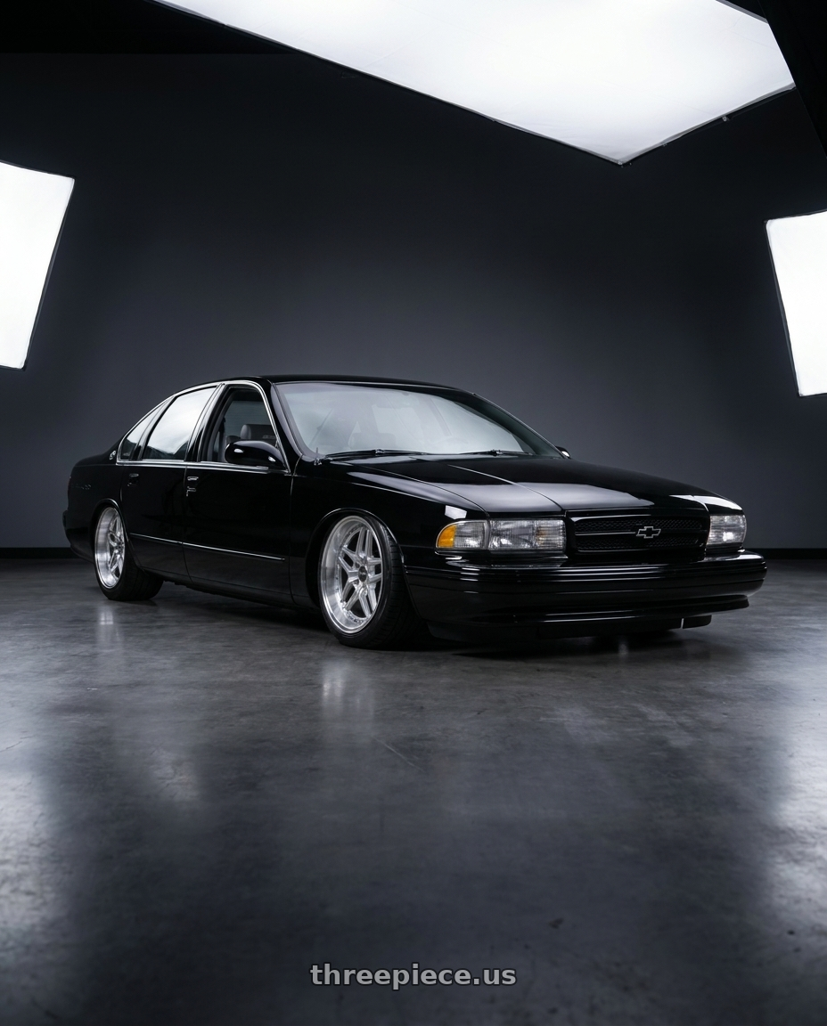 1996 Chevy impala ss with ESR Wheels CS SERIES CS15 5x100 18x10.5 +22 Hyper Silver wheels
