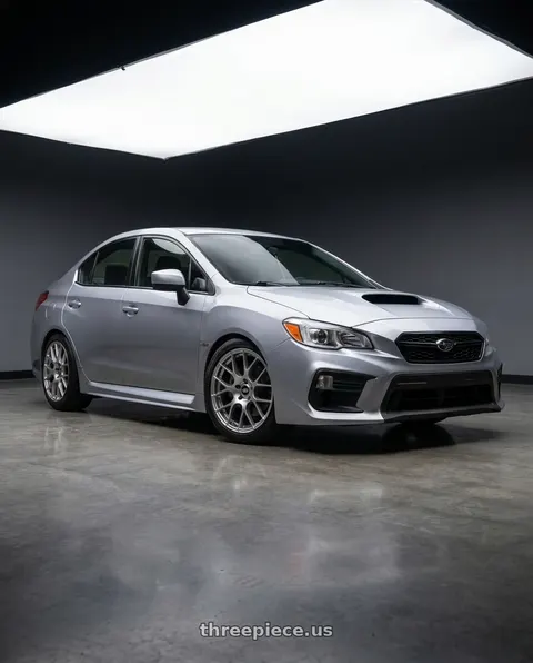 2018 Subaru WRX with Enkei Raijin 5x100 18x8+45 Hyper Silver wheels