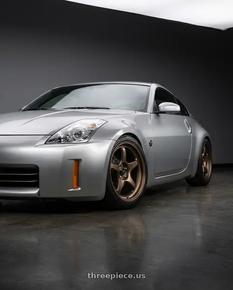 2003 Nissan 350Z Track with Konig Hyperspec 5x114.3 17x8 +40 Matte Bronze wheels