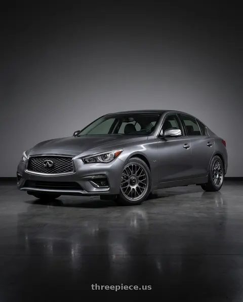 2019 INFINITI Q50 with Konig MRK1 5X114.3 19x9.5+40 Hyper Carbon - Gloss Black Gear Cap/Logo/Cover Plate wheels
