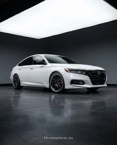 2020 Honda Accord Sport with Work Zr10 2P 5x114.3 19x7.5 +45 Glim Black wheels