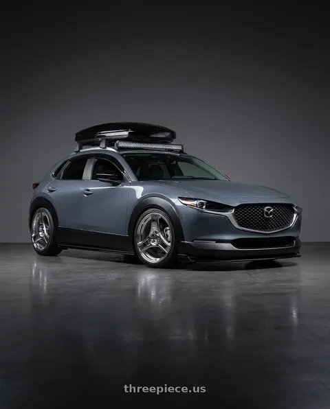 2023 Mazda CX-30 with HERITAGE WHEEL BUSHIDO MONOC 5x100 18x8.5 +35 CHROME wheels