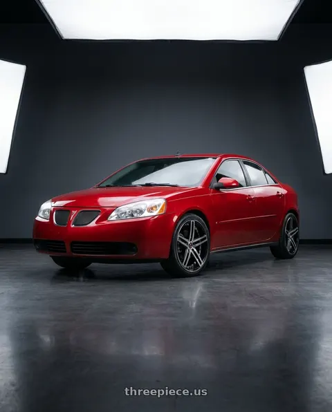 2008 Pontiac G6 GT with Axe EX20 5x110 20X8.5+38 BLACK AND POLISHED FACE wheels