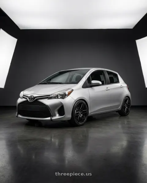 2015 Toyota Yaris with Niche 1PC M106 NR6 4X100/4X114.3 18X8 +40 MATTE BLACK MILLED wheels
