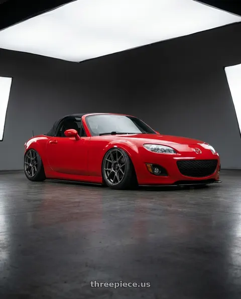 2012 Mazda MX-5 Miata with Konig Ampliform 5x114.3 17x8+40 Dark Metallic Graphite wheels