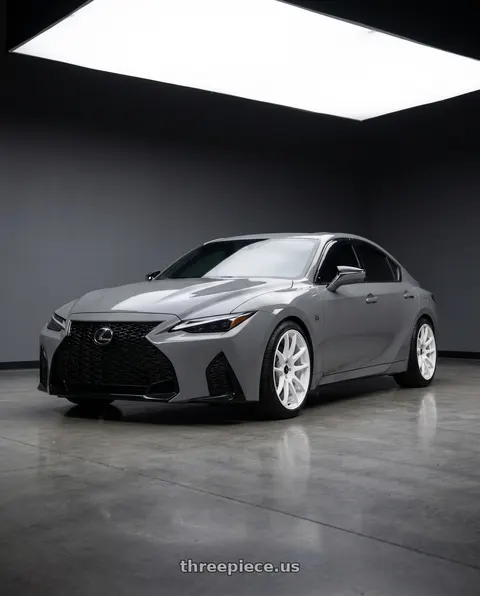 2022 Lexus IS500 with Vors TR4 5x114.3 19x9.5  +35 White wheels