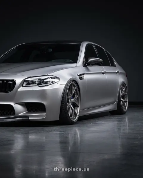2014 BMW M5 with BBS CH-RII 5x120 21x11.5 +36 Satin Platinum Center Black Lip SS Rim Prot wheels