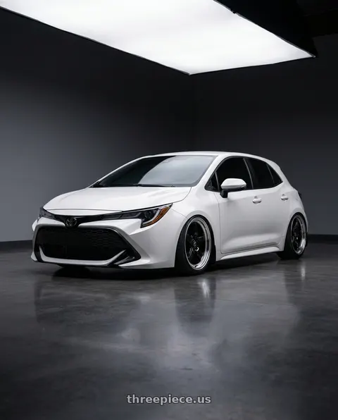 2023 Toyota Corolla with Forgestar D5 Drag 5x114.3 18x10 +42 Gloss Black Machined wheels