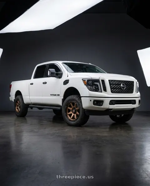 2018 Nissan TITAN XD with XD XD863 8X170 20X9 +18 MATTE BRONZE WITH BLACK LIP wheels
