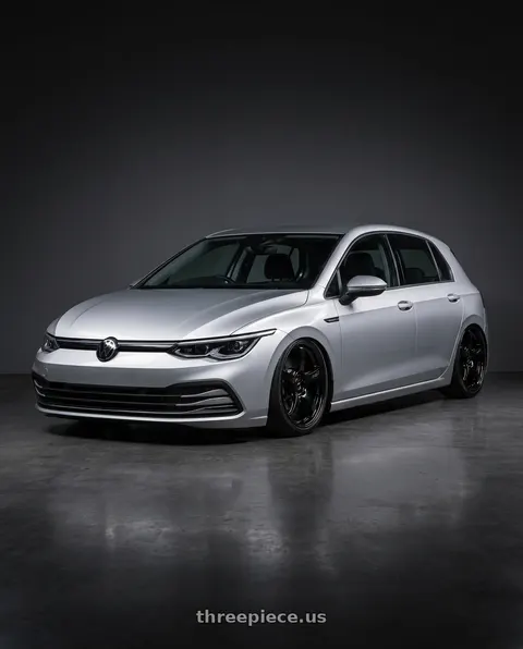 2024 Volkswagen Golf R with Gram Lights 57CR 5x112 19x10.5+35 Glossy Black wheels