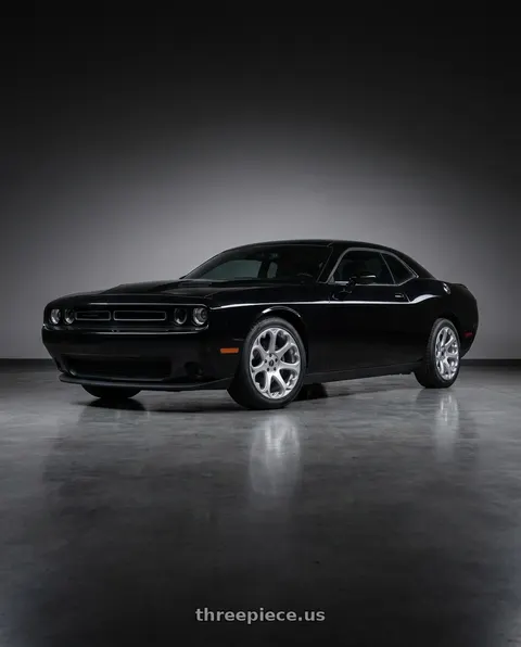 2015 Dodge Challenger with HERITAGE WHEEL KOKORO MONOC 5x120 17x8 +25 SILVER wheels