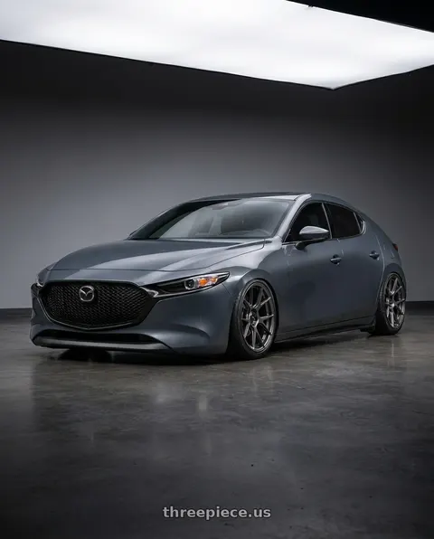 2023 Mazda 3 Premium with Konig Ampliform 5x114.3 18x9.5+25 Dark Metallic Graphite wheels