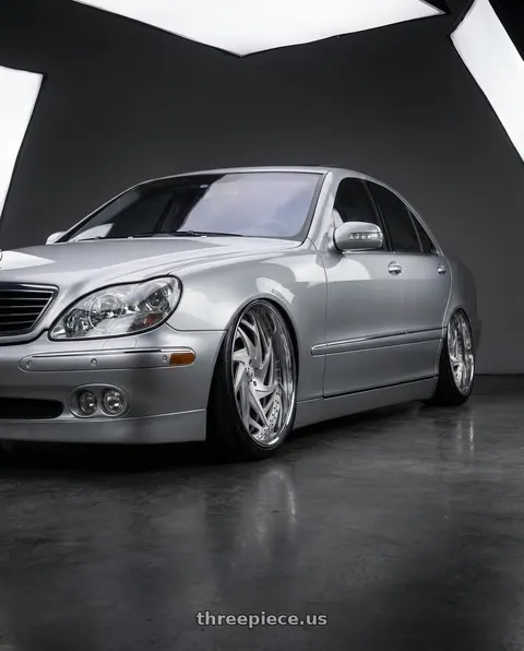 2006 Mercedes-Benz S600 with Asanti Forged AF863 5x120 22x10.5 +42 Brushed wheels