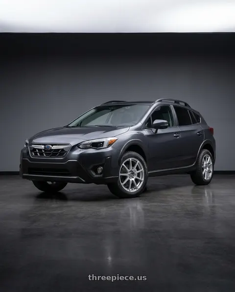 2021 Subaru Crosstrek Limited with Enkei EDR9 5x100/114.3 17x8+45 Silver wheels