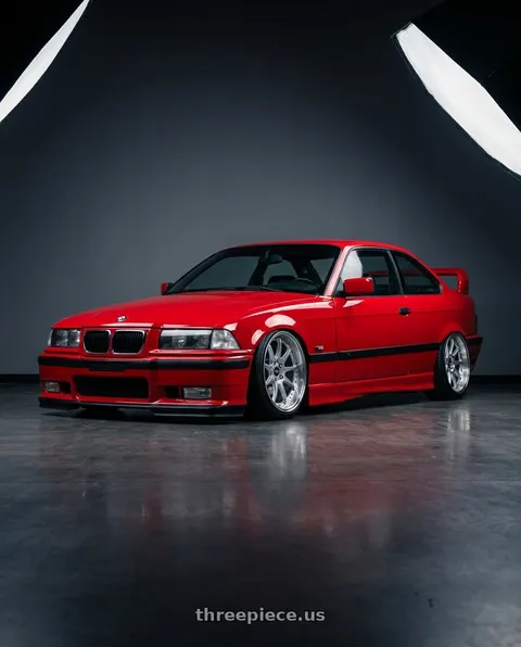 1996 BMW 328is with ESR Wheels CS SERIES CS12 5x100 18x8.5 +30 Hyper Silver wheels
