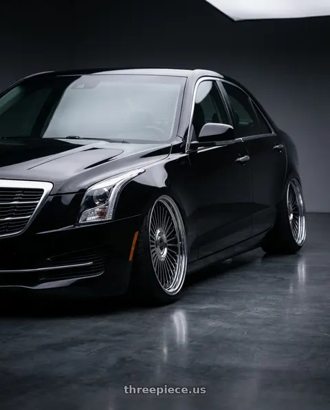 2017 Cadillac ATS with Work Emitz Black Polish 5x115 20x9.0 +45 wheels