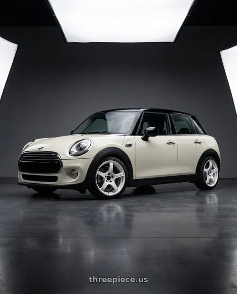 2015 Mini Cooper with Advan Racing TC4 4x100 16x7.0 +42 RACING WHITE METALLIC & RING wheels