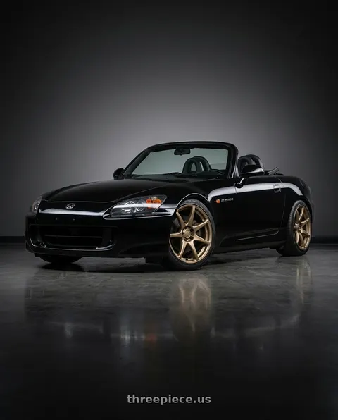 2004 Honda S2000 with Kansei K11B Tandem 5x114.3 18x8.5 35 Bronze wheels
