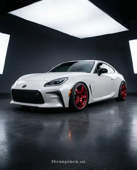 2026 Toyota GR86 with Advan Racing TC4 5x100 18x8.5 +45 RACING CANDY RED & RING wheels