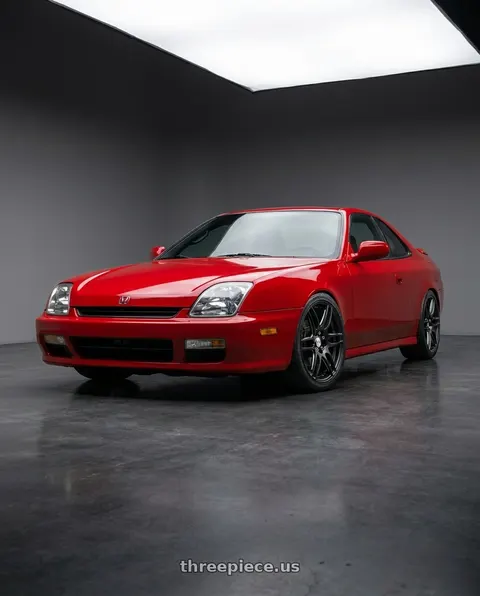 2001 Honda Prelude with Niche 1PC M106 NR6 4X100/4X114.3 18X8 +40 MATTE BLACK MILLED wheels