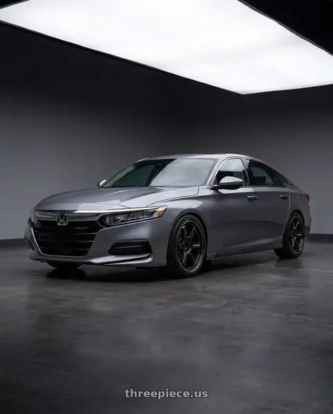 2019 Honda Accord LX with Volk Racing TE37 ULTRA M-SPEC 5x114.3 20x9.5 +28 DIAMOND BLACK wheels
