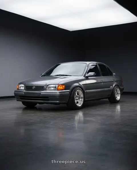 1996 Toyota Tercel with Work Meister Cr01 4x100 15x8+35 A Disk Bright Buff Finish wheels