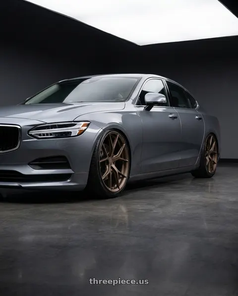 2020 Volvo S90 with MRR FS6 5x108 19x10  +35 Matte Bronze wheels