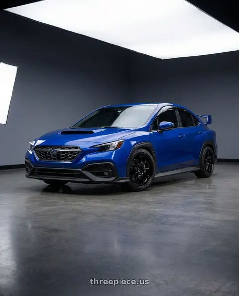 2023 Subaru WRX with Work Emotion D9r 5x114.3 18x8.5 +38 Black wheels