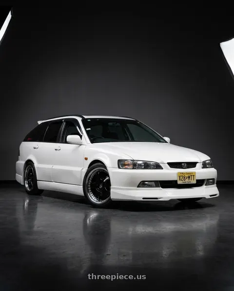 1998 Honda Accord with Work Meister S1 3P 5x100 18x7+35 A Disk Black wheels