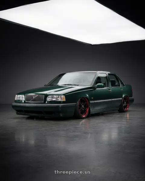 1993 Volvo 850 GLT with G - LINE ALLOYS G780 4x108 18x7.5 +38 Red Lip / Black wheels