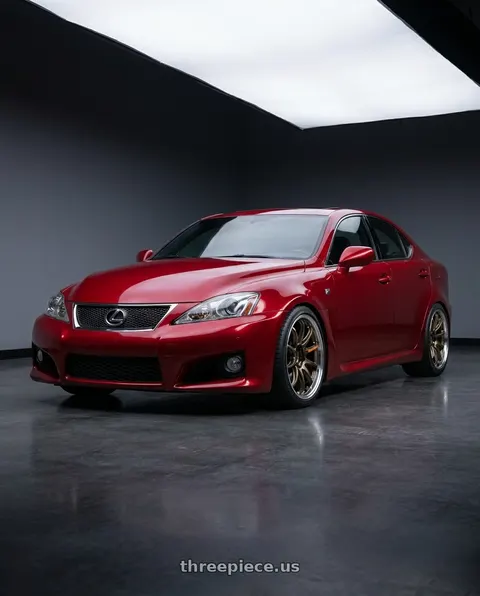 2008 Lexus IS F with Work Emotion Zr10 5x120 18x9.5 +38 Titanium Diamond Lip Cut wheels