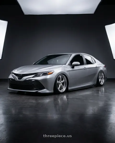2019 Toyota Camry LE with Work Wheels VS-KF 5x114.3 18x8+40 Light Grey Silver A Disk FULL REVERSE wheels