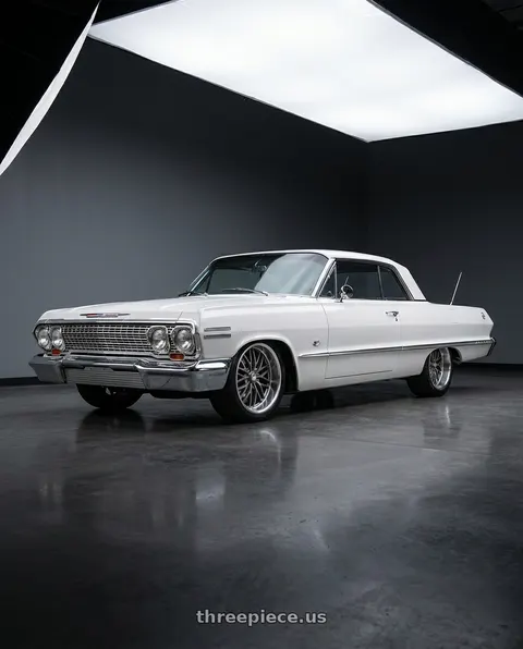 1963 Chevrolet Impala with US Mag 1PC U139 SANTA CRUZ 5X120.65 20X8.5 +6 ANTHRACITE WITH DIAMOND CUT LIP wheels