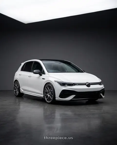 2025 Volkswagen Golf R with BBS CH-R 5x112 19x8.5 +32 Satin Titanium Polished Rim Protector wheels