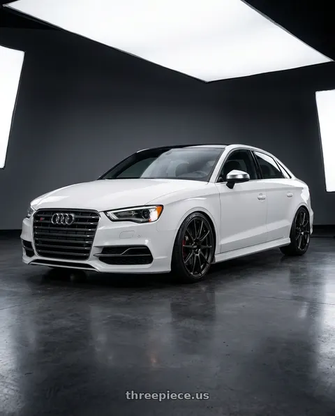 2015 Audi S3 with BBS FS 5x112 19x9.0+25 Diamond Black wheels