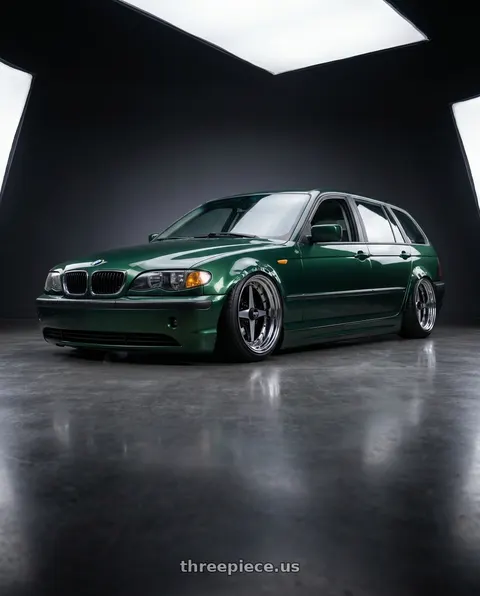 2000 BMW 323i with Equip 01 Black Polish 4x100 15x13 -16 wheels